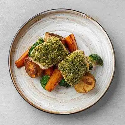 Italian Gremolata Fish & Roast Medley Vegetables